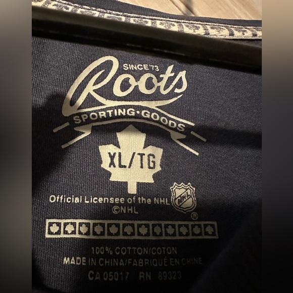 Roots Toronto Maple Leafs 1917 Long Sleeve Shirt Cotton Navy Blue Fangear - Picture 5 of 6